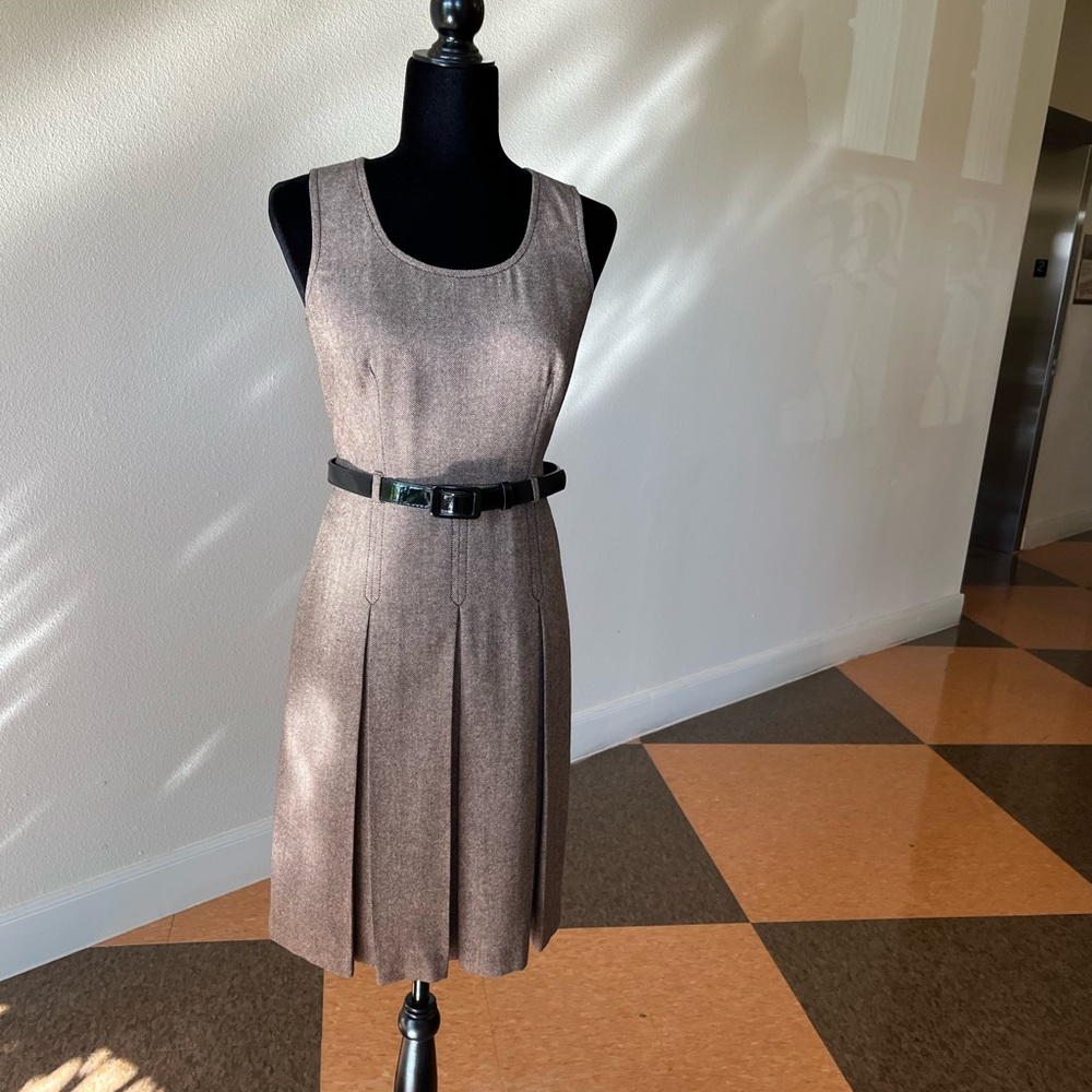 Ann Taylor Loft PetitesTweed Belted Dress. Preowned